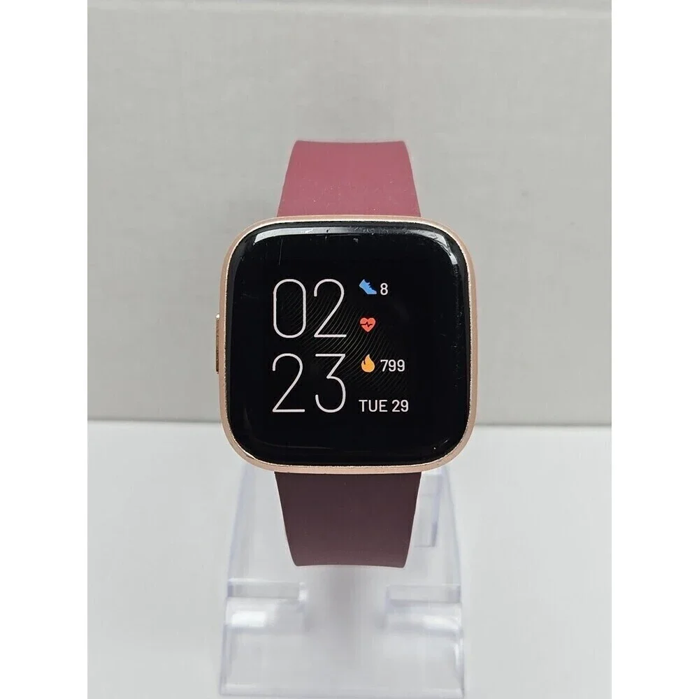 Fitbit Versa 2 Smartwatch Rose Gold 40mm Alexa WR50M Always On Display W/Charger
